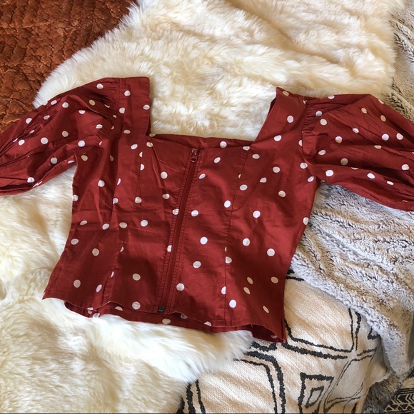 Polka Dot Crop Top - Picture 4 of 6